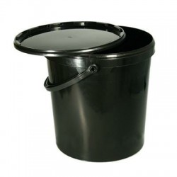 25 Liter Bucket Black Plastic